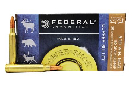 FEDERAL AMMUNITION 300 Win Mag 180 gr Power-Shok Copper HP 20/Box