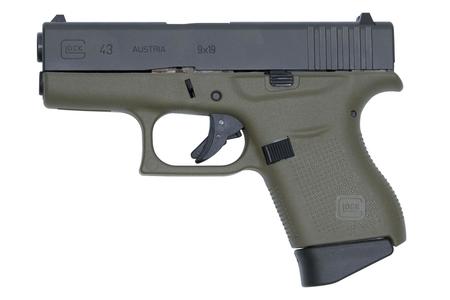 GLOCK 43 9mm Single-Stack OD Green Pistol