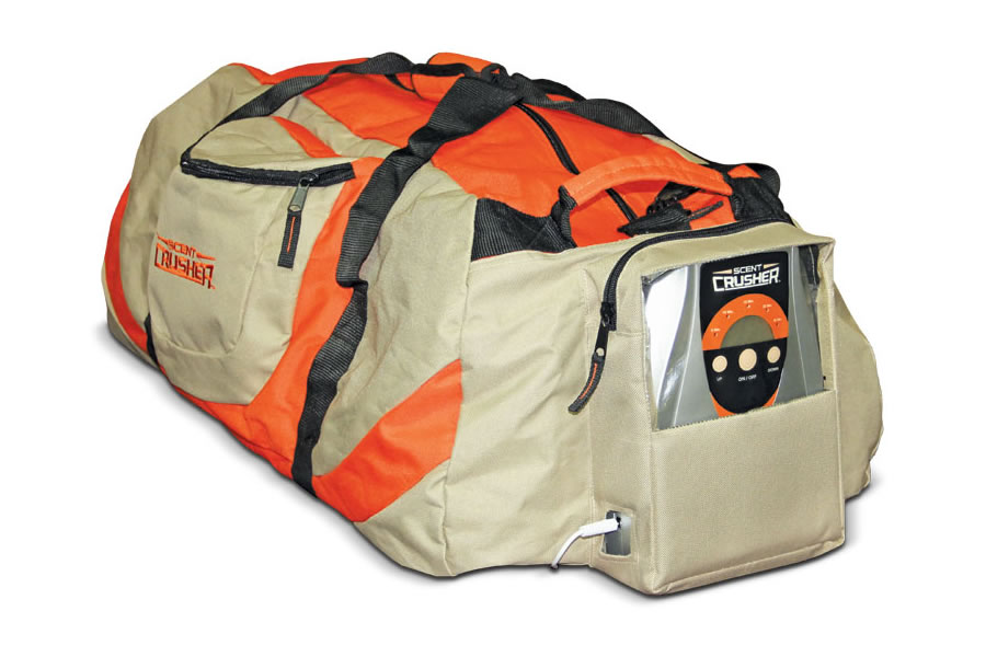 Odor Crusher Roller Duffle Bag With Ozone Generator Eliminates Odors O