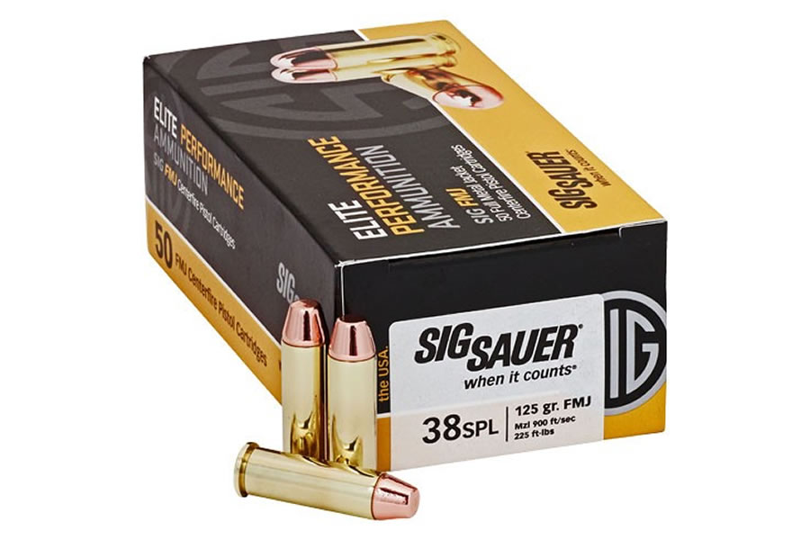 SIG SAUER 38 SPL 125 GR ELITE BALL FMJ