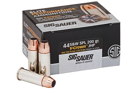 SIG SAUER 44 Special 200 gr Elite V-Crown JHP 20/Box