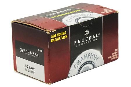 FEDERAL AMMUNITION 40SW 180 gr FMJ Police Trade Ammo 100/Box