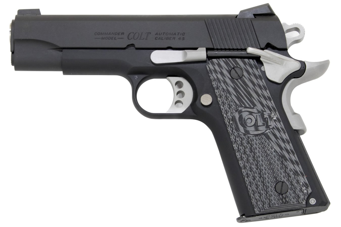 Colt 1911 Lightweight Commander 45 ACP Pistol with Bead Blasted Slide