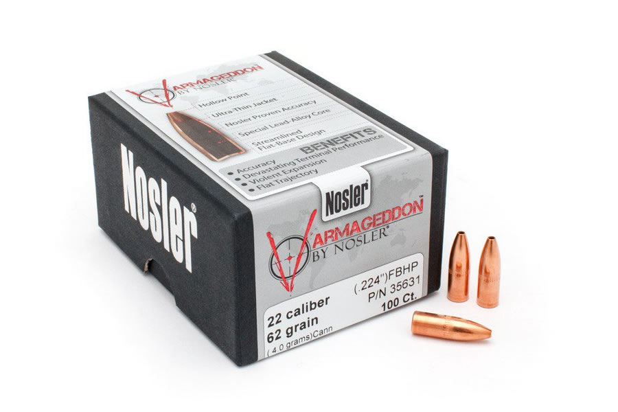 NOSLER 22 CAL (.224) FBHP VARMAGEDDON 100/BOX