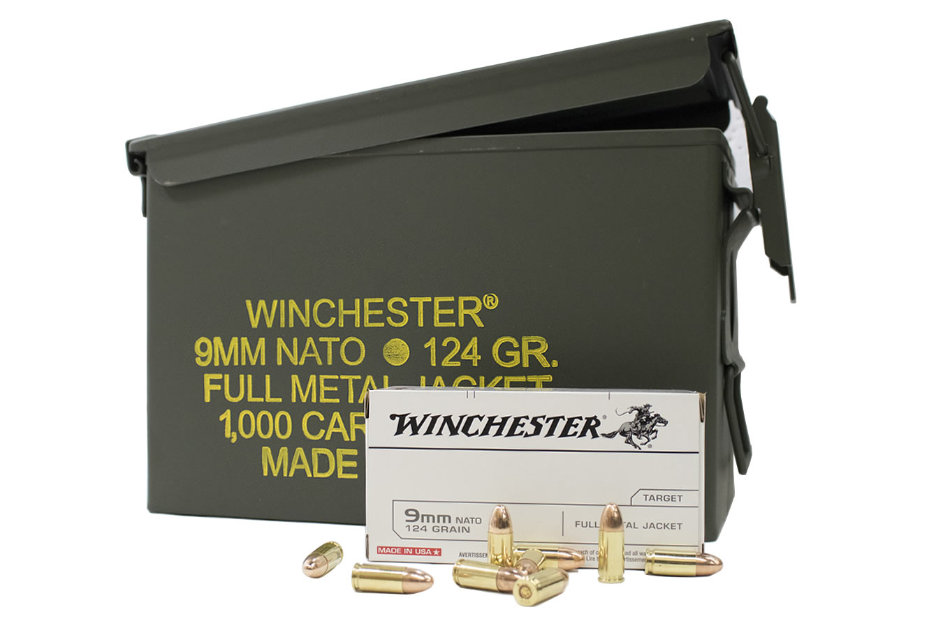 WINCHESTER AMMO 9MM 124 GR FMJ