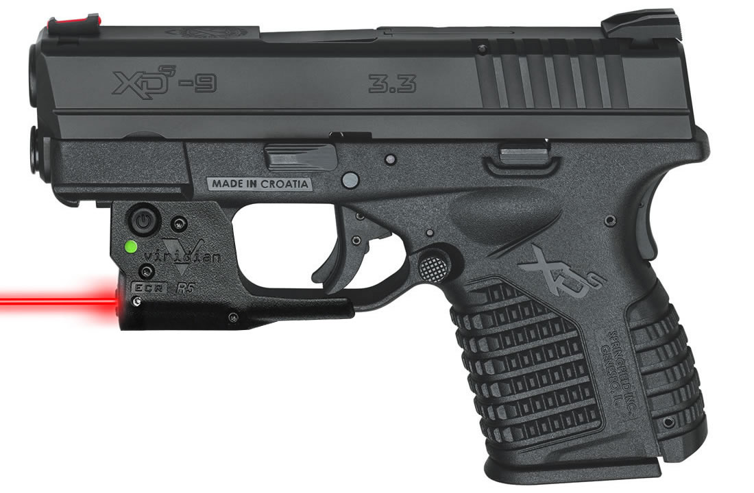 SPRINGFIELD XDS 3.3 9MM BLACK W/ VIRIDIAN RED LASER