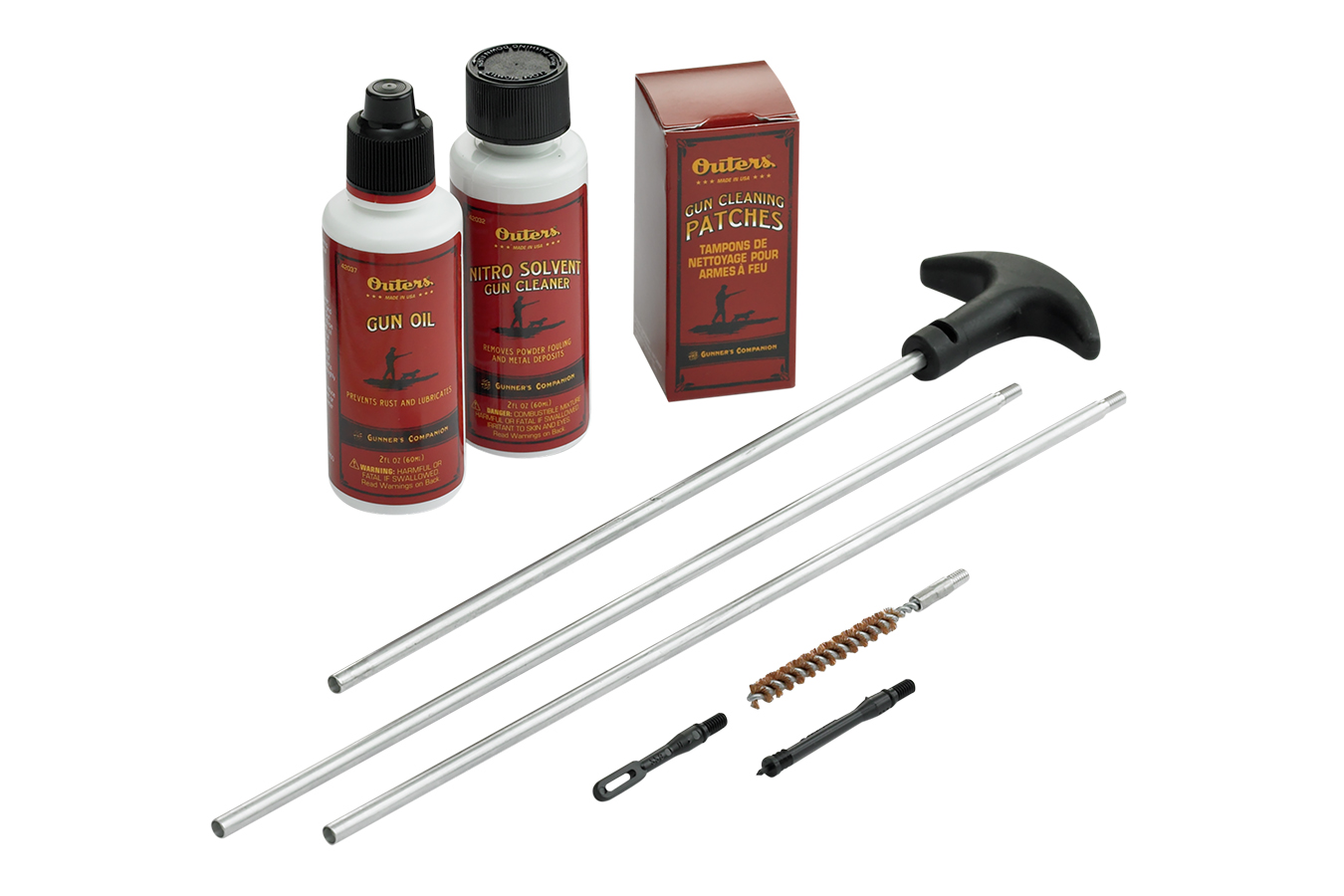 Outers Gun Care Aluminum Rod Rifle Kit 6mm 6.5mm 243 Cal Rifle