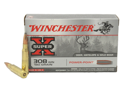 WINCHESTER AMMO 308 Win 180 Gr Power-Point Super X 20/Box