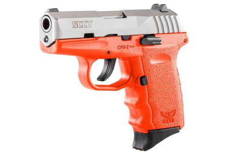 SCCY CPX-2 9mm Orange Pistol with Stainless Slide