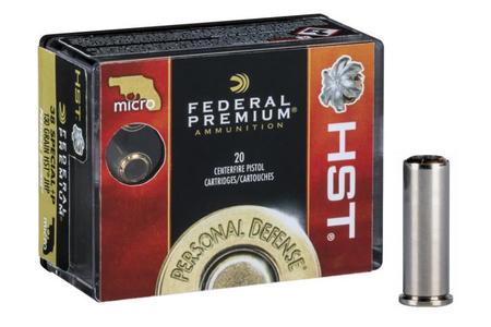 FEDERAL AMMUNITION 38 Special +P 130 gr HST JHP Personal Defense Micro 20/Box
