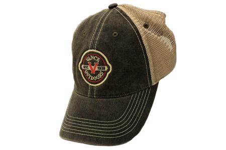 VANCE OUTDOORS BLACK TRUCKER HAT WITH LOGO