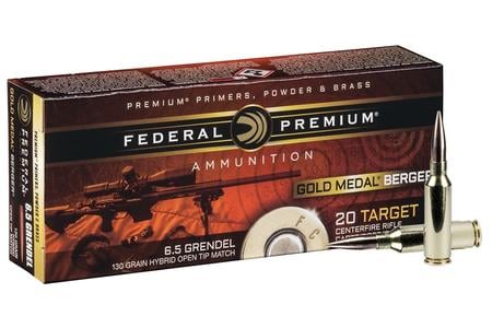 FEDERAL AMMUNITION 6.5 Grendel 130 gr Hybrid OTM Gold Medal Berger 20/Box