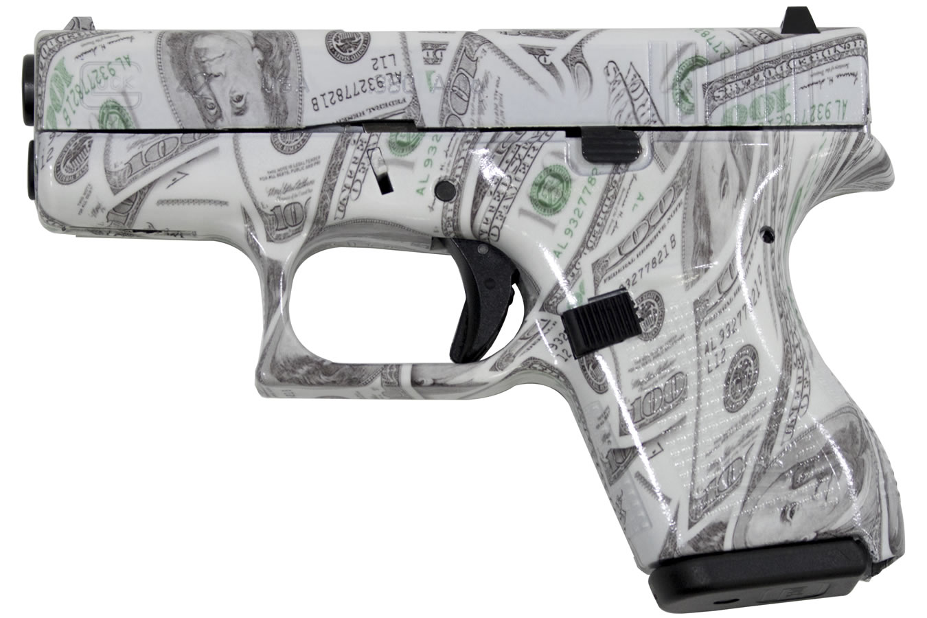 Glock 42 380 ACP Carry Conceal Pistol with Glow-in-the-Dark Hundred
