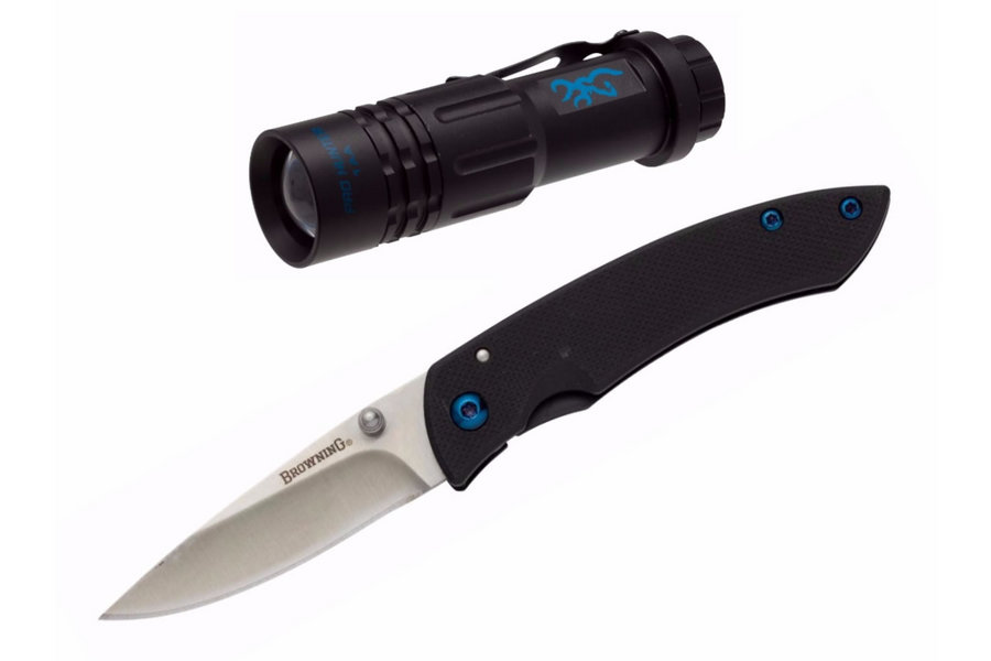 Browning Pro Hunter Flashlight Knife Combo Blue