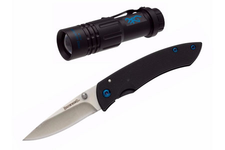 BROWNING ACCESSORIES Pro Hunter Flashlight Knife Combo Blue