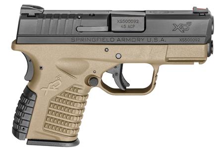 SPRINGFIELD XDS 3.3 Single Stack 45ACP Flat Dark Earth (FDE) Carry Conceal Pistol