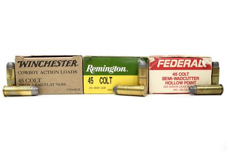 SPORTSMANS ESSENTIALS Lot of Winchester, Remington and Federal 45 Colt Ammunition (150 Rounds)