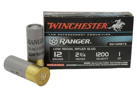 WINCHESTER AMMO 12 Gauge 2 3/4 in 1oz Ranger Rifled Slug Low Recoil Trade Ammo 5/Box