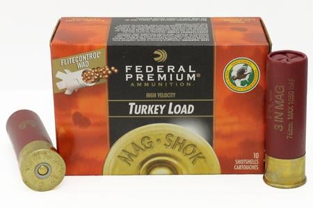 FEDERAL AMMUNITION 12 GA 3in 1 3/4oz 6 Shot Mag-Shok Turkey 10/Box