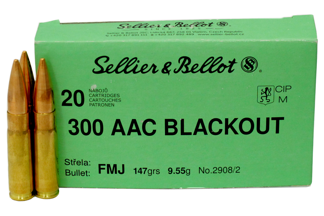 SELLIER AND BELLOT 300 BLACKOUT 147 GR FMJ
