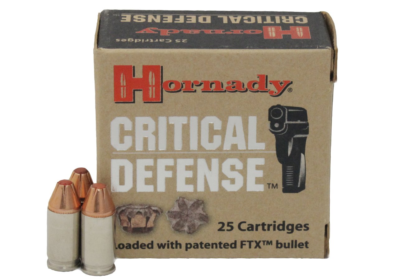 HORNADY 380 AUTO 90 GR FTX CRITICAL DEFENSE