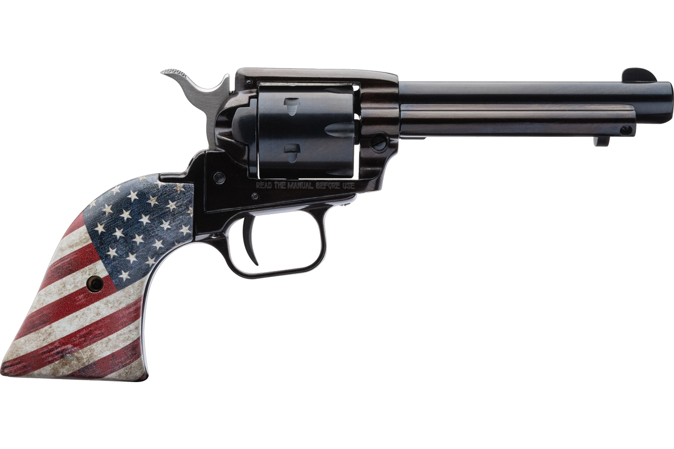 No. 3 Best Selling: HERITAGE ROUGH RIDER 22LR 4.75 W/ US FLAG GRIPS
