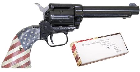 HERITAGE Rough Rider 22LR Rimfire Revolver with 4.75-Inch Barrel and US Flag Grips