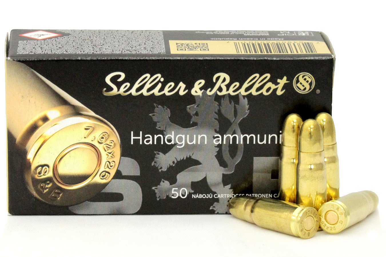 SELLIER AND BELLOT 7.62X25 85 GR TOKAREV FMJ