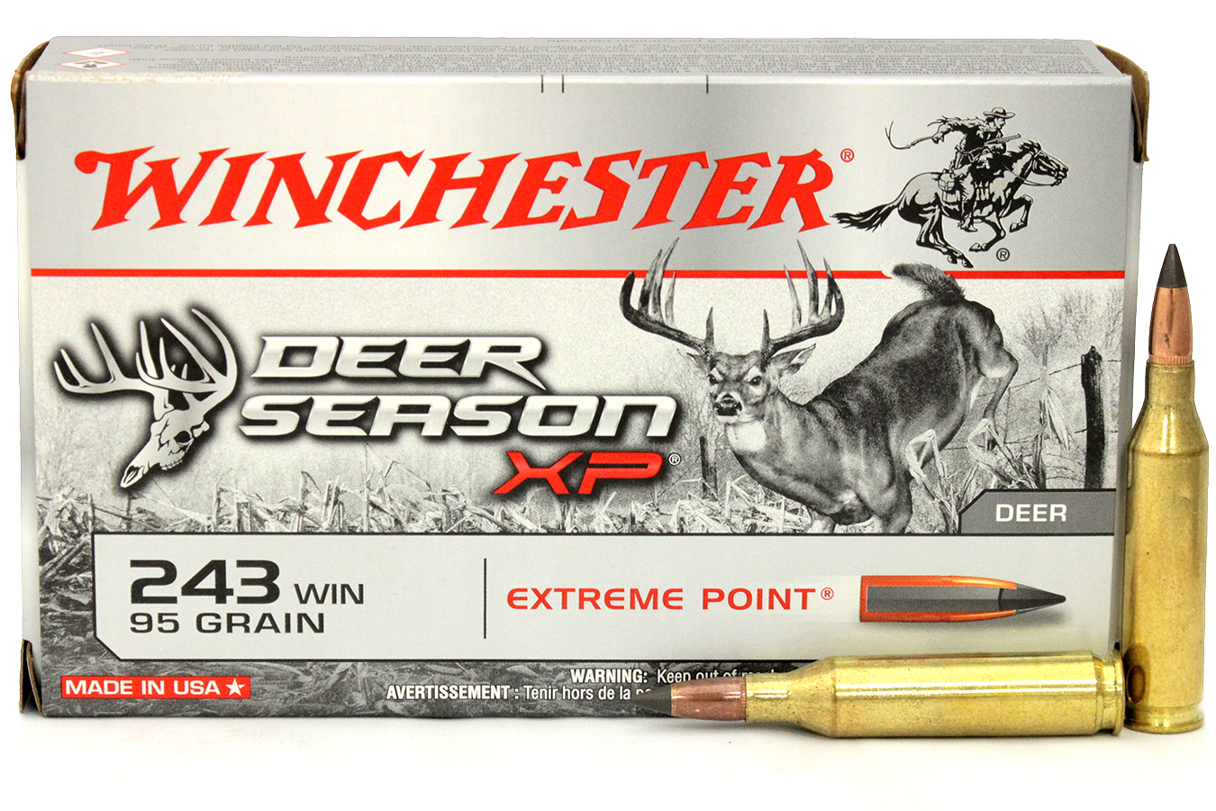 WINCHESTER AMMO 243 WIN 95 GR EXTREME POINT POLYMER TIP DEER SEASON