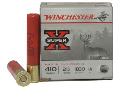WINCHESTER AMMO 410 ga 2 1/2 Rifled Slug Hollow Point 15/Box