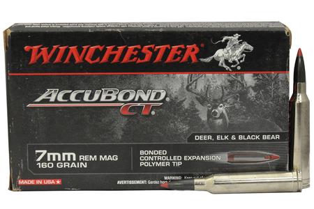 WINCHESTER AMMO 7mm Rem Mag 160 gr AccuBond CT Bonded Polymer Tip Expedition Big Game 20/Box