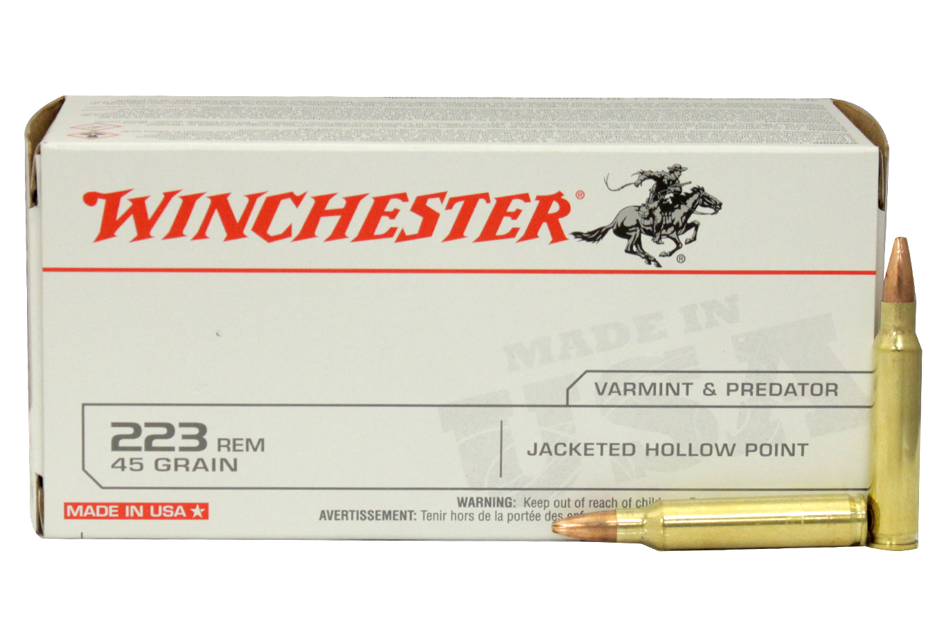 Winchester 223 Remington 45 gr JHP 40/Box