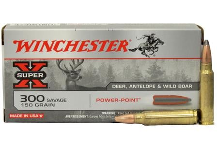 WINCHESTER AMMO 300 Savage 150 gr Power-Point JSP Super X 20/Box