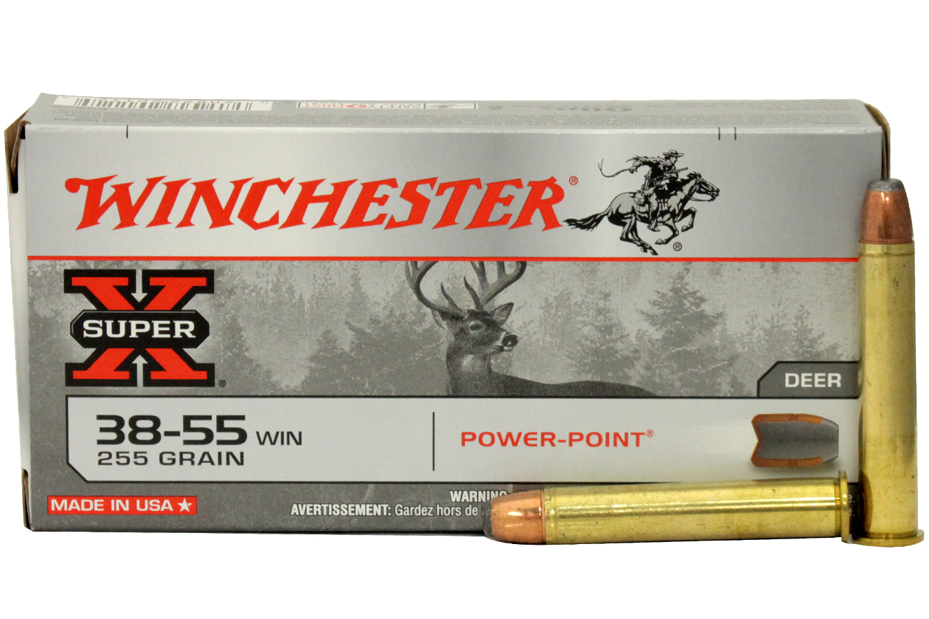 WINCHESTER AMMO 38-55 WIN 255 GR SUPER-X POWER-POINT