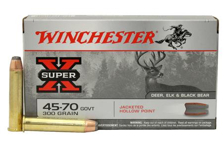 WINCHESTER AMMO 45-70 Govt 300 gr Jacketed Hollow Point JHP Super X 20/Box