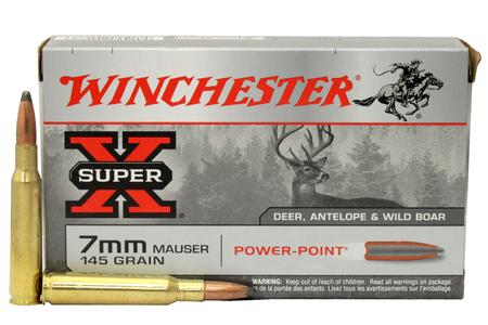 WINCHESTER AMMO 7mm Mauser (7x57mm) 145 gr Power-Point JSP Super X 20/Box