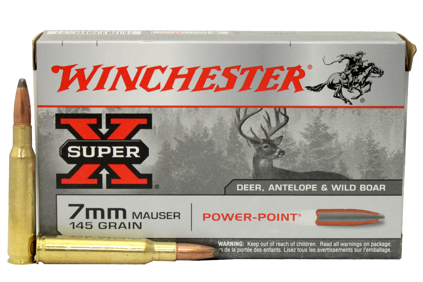 WINCHESTER AMMO 7MM MAUSER 145 GR POWER-POINT SUPER-X