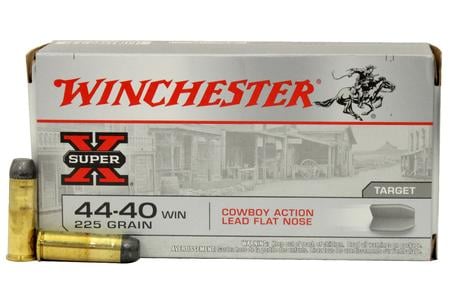 WINCHESTER AMMO 44-40 Win 225 gr Lead Flat Nose Super X Cowboy Action 50/Box