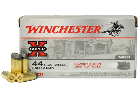 WINCHESTER AMMO 44 Special 240 gr Lead Flat Nose Super X Cowboy Action 50/Box