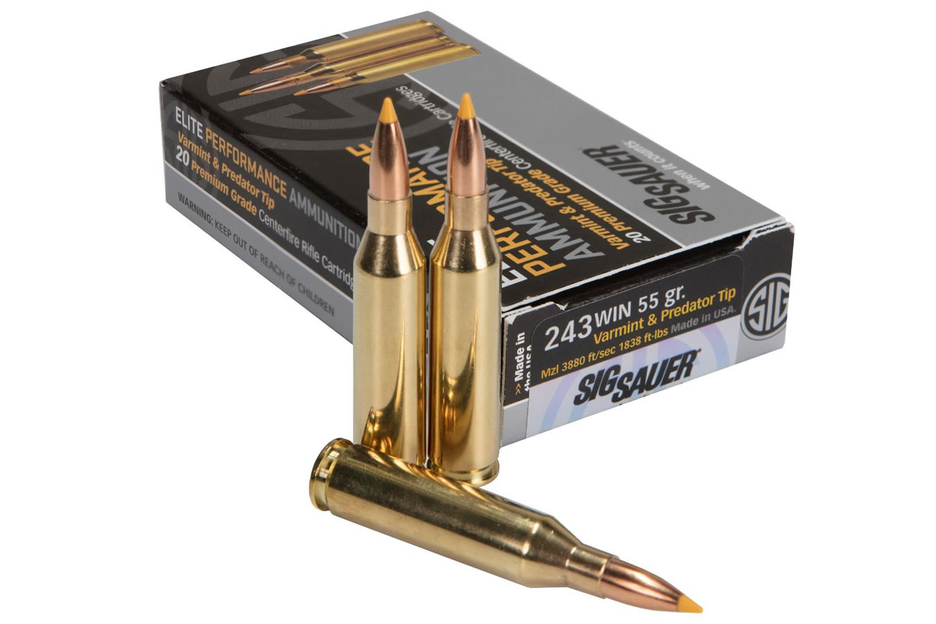 SIG SAUER 243 WIN 55 GR ELITE COPPER HUNTING