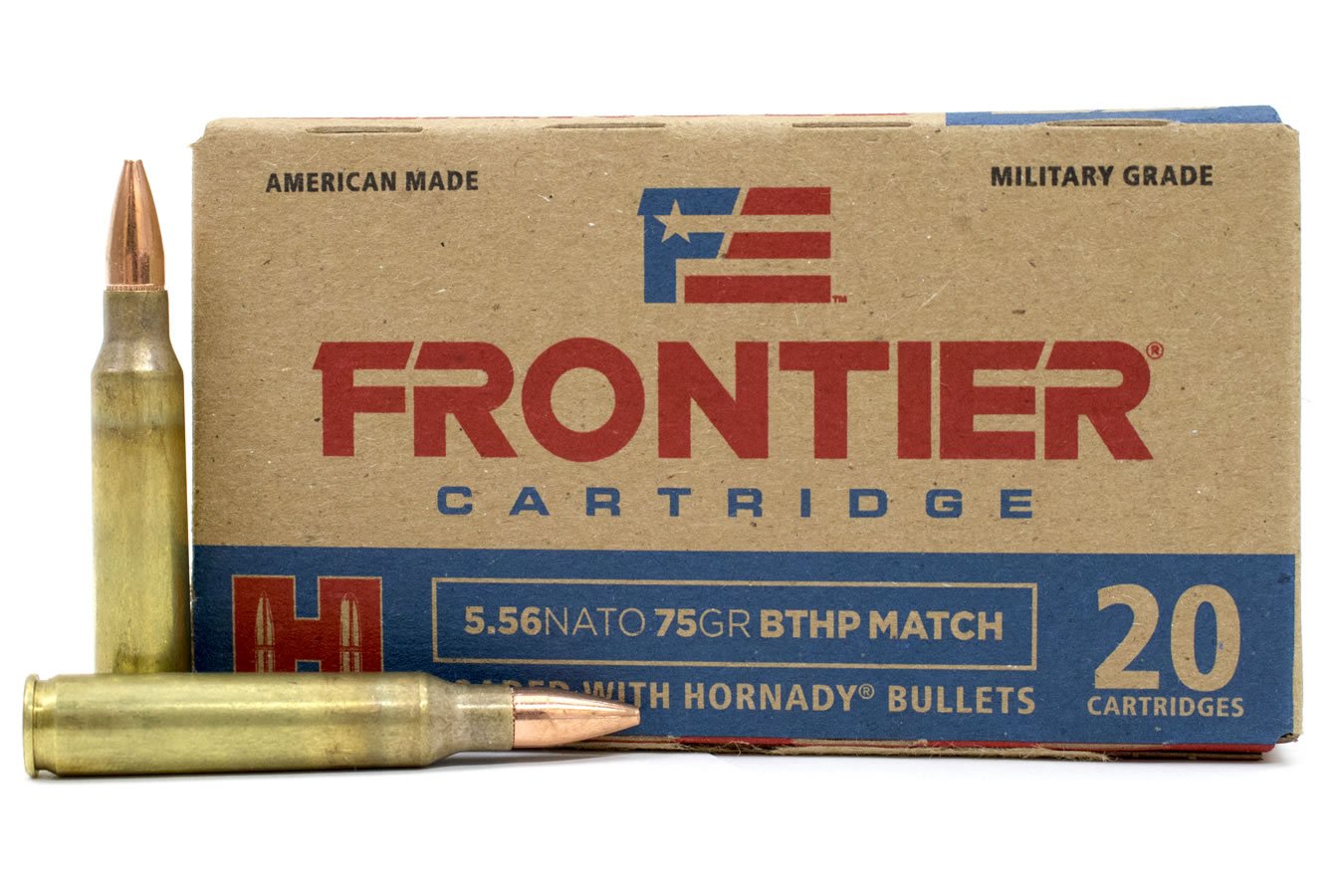 HORNADY 5.56 NATO 75 GR BTHP MATCH FRONTIER