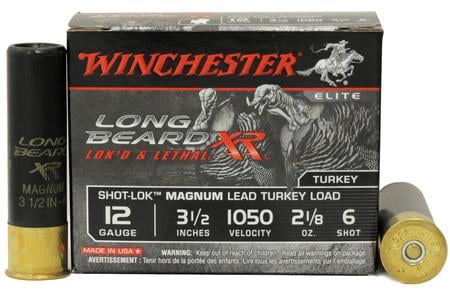 WINCHESTER AMMO 12 Gauge 3 1/2 in. 2 1/8 oz 6 Shot Long Beard XR 10/Box