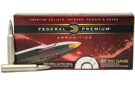 FEDERAL AMMUNITION 300 Remington Ultra-Magnum 180 gr Vital-Shok Trophy Bonded Tip 20/Box