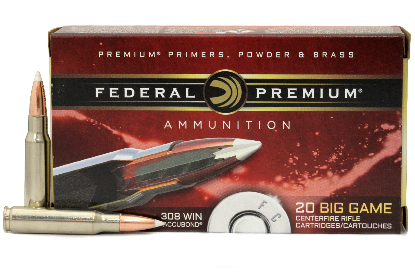 FEDERAL AMMUNITION 308 WIN 165 GR NOLSER ACCUBOND VITAL-SHOK