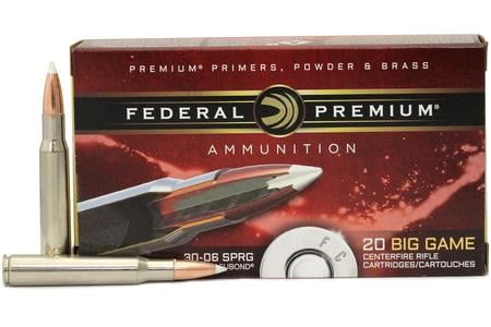 FEDERAL AMMUNITION 30-06 Springfield 165 gr Nosler Accubond 20/Box