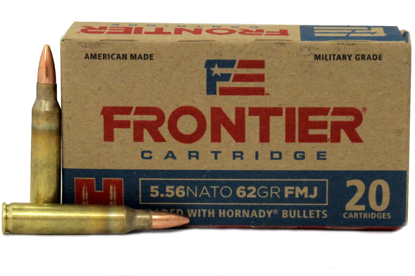 HORNADY 5.56 NATO 62 GR FMJ FRONTIER