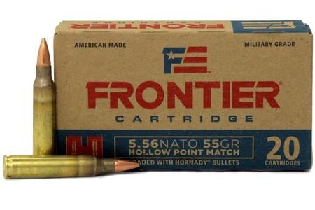 Hornady 5.56 NATO 55 gr Hollow Point Match Frontier 20/Box