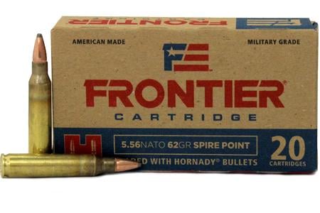 HORNADY 5.56 NATO 62 gr Spire Point Frontier 20/Box