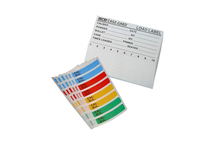 mtm universal reloading labels for ammo box vance outdoors
