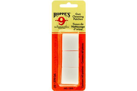 HOPPES .22-.270 Caliber Gun Cleaning Patches 60 Pack